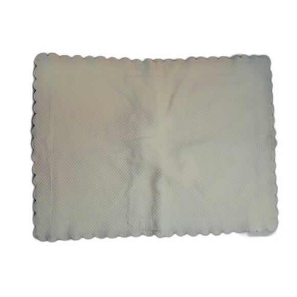 Pair Restoration Hardware white matelasse standard pillow shams Italy FLAW - Picture 1 of 6